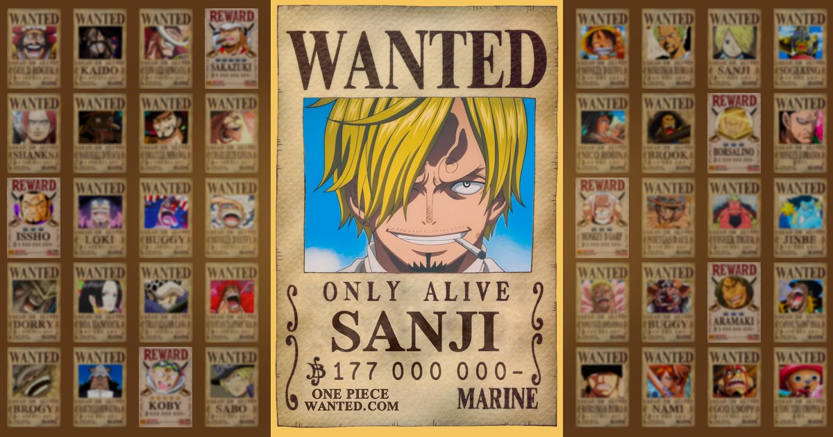 Sanji 177 Million Bounty | One Piece Wanted Poster