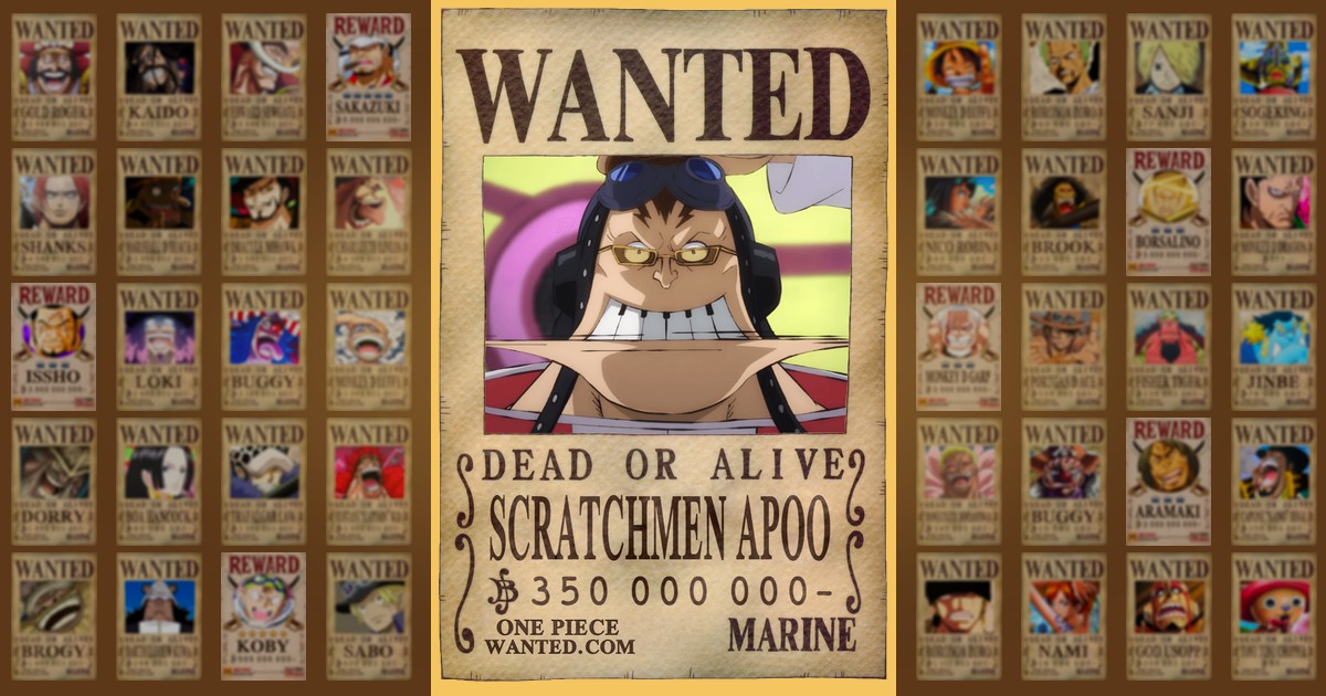 All bounties of Scratchmen Apoo (2) | One Piece Wanted