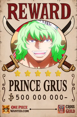 REWARD poster of Prince Grus - 500000000 Berries