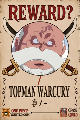 REWARD poster of Topman Warcury - unconfirmed existence