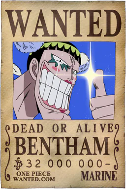 WANTED poster of Bentham - 32000000 Berries