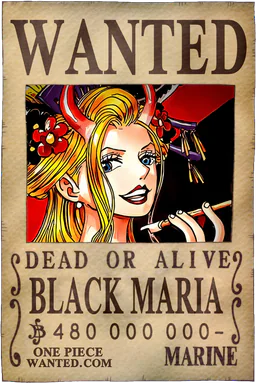 Poster WANTED de Black Maria - 480,000,000 Berries