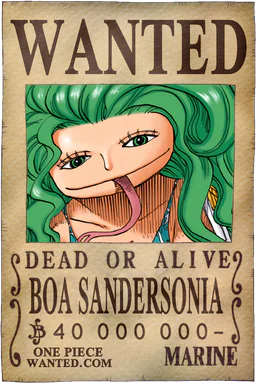 WANTED poster of Boa Sandersonia - 40000000 Berries