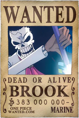 Affiche WANTED de Brook - 383000000 Berries