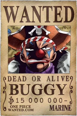 Affiche WANTED de Buggy - 15000000 Berries