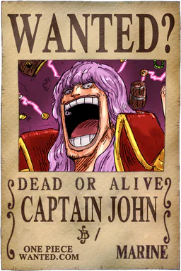 WANTED poster of Captain John - unconfirmed existence