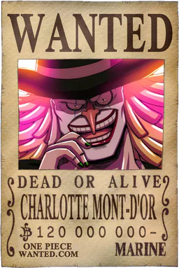 Affiche WANTED de Charlotte Mont-d'Or - 120000000 Berries