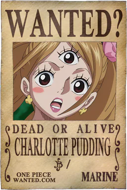 WANTED poster of Charlotte Pudding - unconfirmed existence