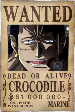 Affiche WANTED de Crocodile - 81000000 Berries