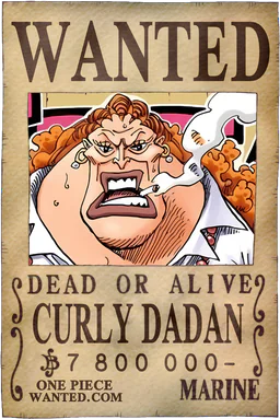 Affiche WANTED de Curly Dadan - 7800000 Berries