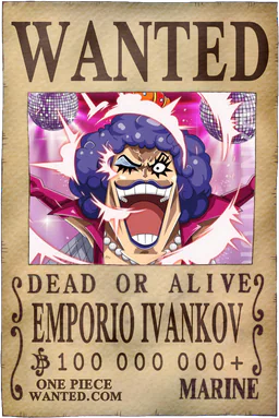 Affiche WANTED de Emporio Ivankov - 100000000 Berries