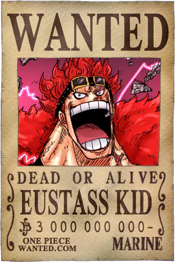 WANTED poster of Eustass Kid - 3000000000 Berries