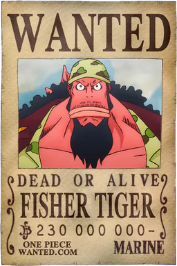 Affiche WANTED de Fisher Tiger - 230000000 Berries