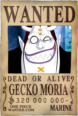 Affiche WANTED de Gecko Moria - 320000000 Berries