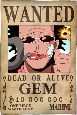 WANTED poster of Gem - 10000000 Berries