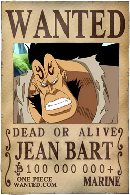 Affiche WANTED de Jean Bart - 100000000 Berries