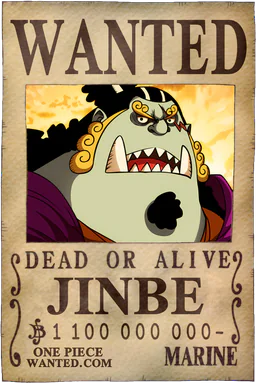 WANTED poster of Jinbe - 1100000000 Berries