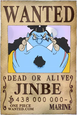 Affiche WANTED de Jinbe - 438000000 Berries