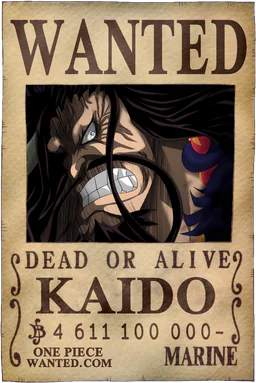 WANTED poster of Kaido - 4611100000 Berries