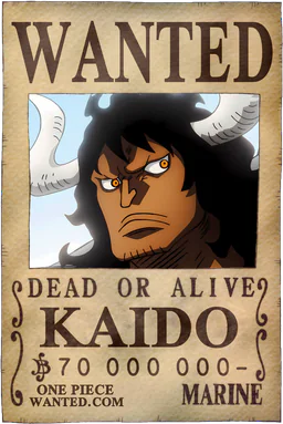 WANTED poster of Kaido - 70000000 Berries