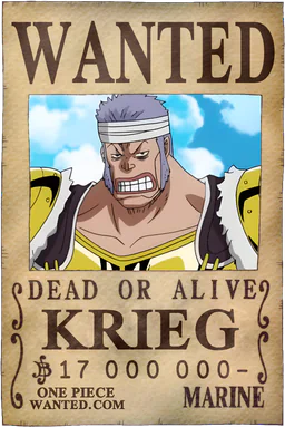 Affiche WANTED de Krieg - 17000000 Berries