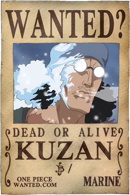 Affiche WANTED de Kuzan - existence non officiellement confirmée