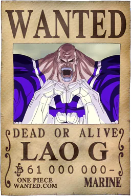 WANTED poster of Lao G - 61000000 Berries