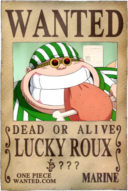 Affiche WANTED de Lucky Roux - montant inconnu de Berries