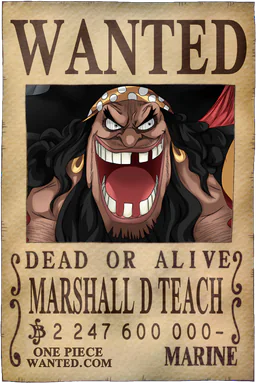 WANTED poster of Marshall D Teach - 2247600000 Berries