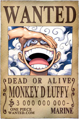 WANTED poster of Monkey D Luffy - 3000000000 Berries
