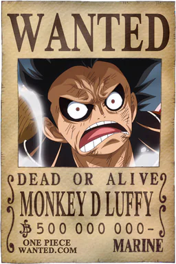 Poster WANTED of Monkey D Luffy - 500,000,000 Berries