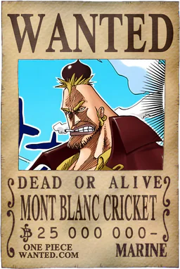 Affiche WANTED de Mont Blanc Cricket - 25000000 Berries