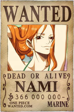 Affiche WANTED de Nami - 366000000 Berries