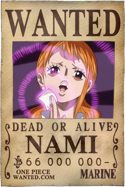 WANTED poster of Nami - 66000000 Berries