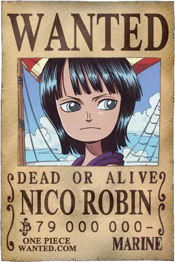 Affiche WANTED de Nico Robin - 79000000 Berries