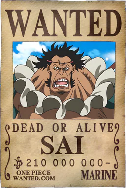 Affiche WANTED de Sai - 210000000 Berries