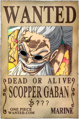Affiche WANTED de Scopper Gaban - montant inconnu de Berries