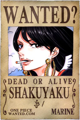 WANTED poster of Shakuyaku - unconfirmed existence