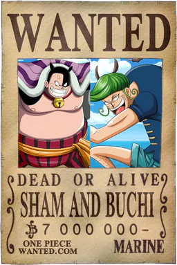 Affiche WANTED de Sham and Buchi - 7000000 Berries