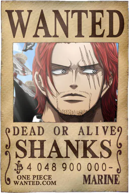 WANTED poster of Shanks - 4048900000 Berries