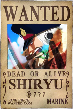 Affiche WANTED de Shiryu - montant inconnu de Berries