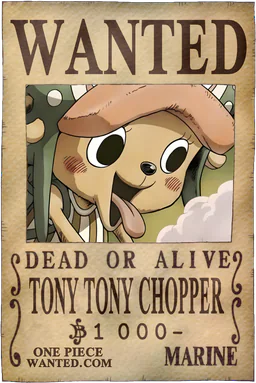 WANTED poster of Tony Tony Chopper - 1000 Berries