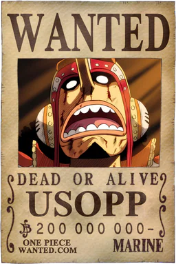 Affiche WANTED de Usopp - 200000000 Berries