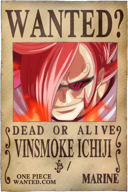 Affiche WANTED de Vinsmoke Ichiji - existence non officiellement confirmée