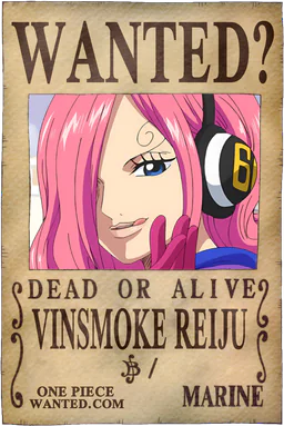 Affiche WANTED de Vinsmoke Reiju - existence non officiellement confirmée