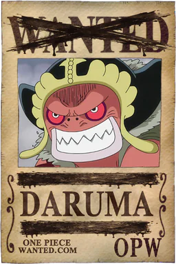 Affiche WANTED neutralisée de Daruma