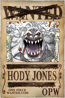 Affiche WANTED neutralisée de Hody Jones