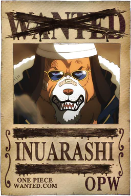 Affiche WANTED neutralisée de Inuarashi