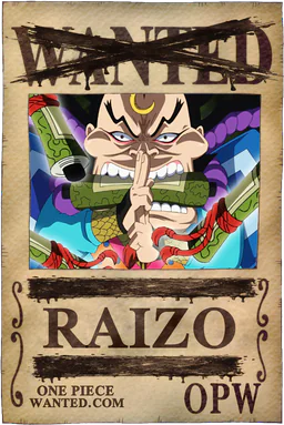 Affiche WANTED neutralisée de Raizo