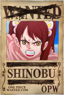 Neutralized WANTED poster of Shinobu